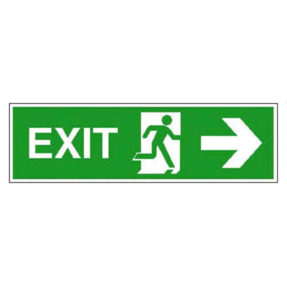 Fluchtweg-Kombischild - Notausgang - Exit - langnachleuchtend