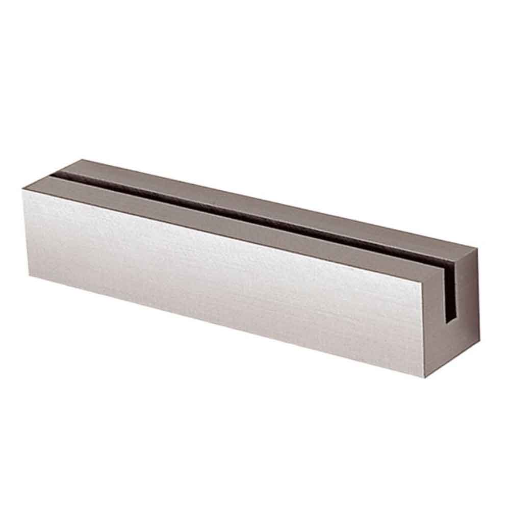 CLEAR Aluminiumfuss für Tischaufsteller - gerader Schlitz CLEAR Aluminiumfuss für Tischaufsteller - gerader Schlitz