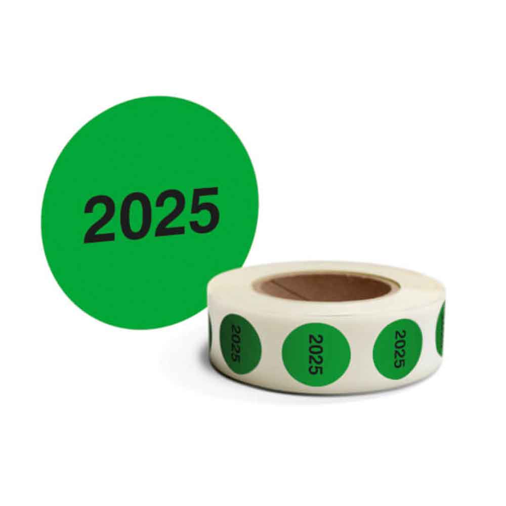 Inventur-Etiketten - mit Jahreszahl - in 4 Farben