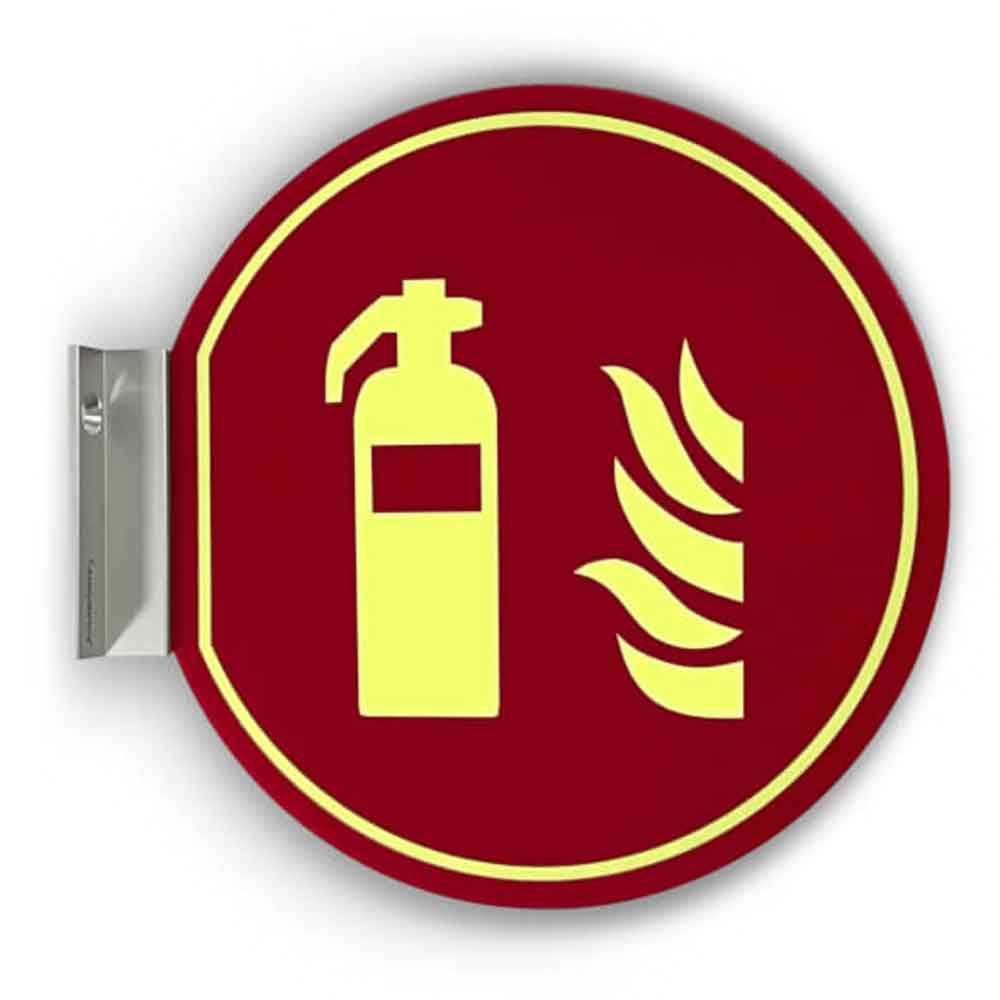 Brandschutzschild PLUS - Fahnenschild - Feuerlöscher - aus Acrylglas