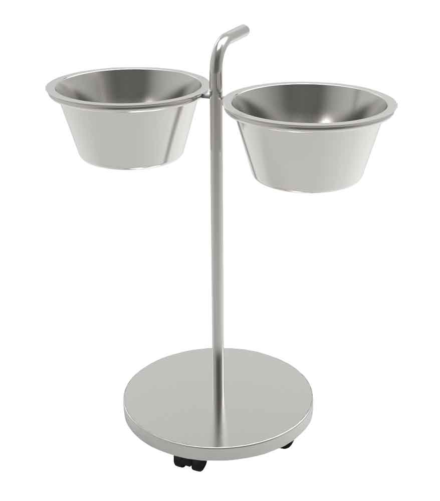 Doppel-Schalenhalter - aus Edelstahl