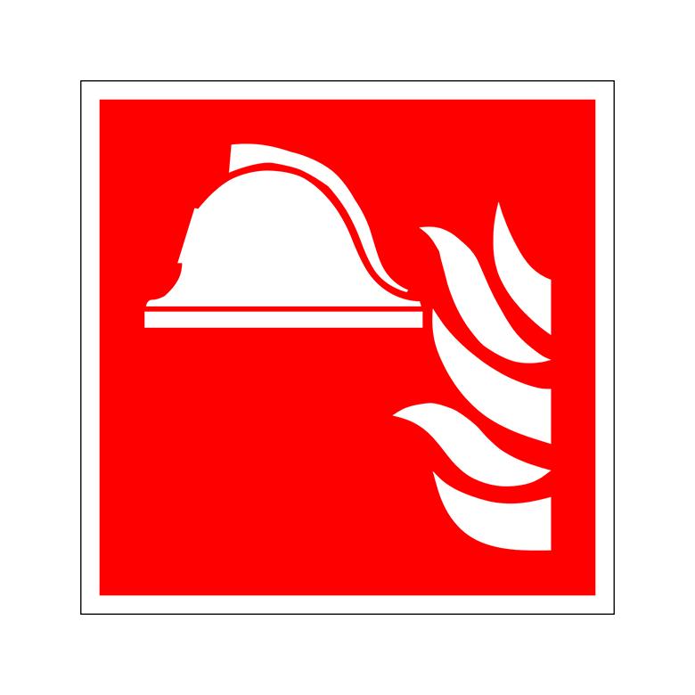 Brandschutzschild - langnachleuchtend - Mittel und Geräte zur Brandbekämpfung