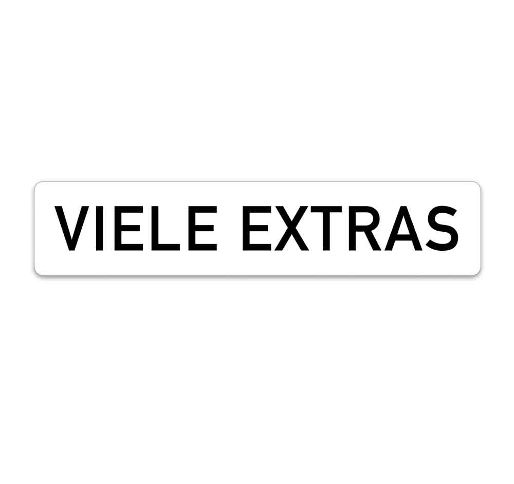 10-50-050-0-00-12-002-viele-extras-werbeschild-ae20c8 Kennzeichen-Werbeschilder - mit verschiedenen Texten