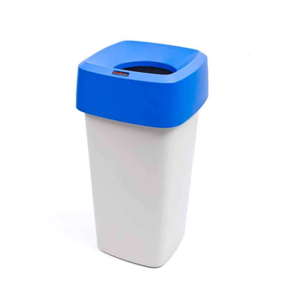 Abfallbehälter eckig mit Trichterdeckel - in 2 Farben