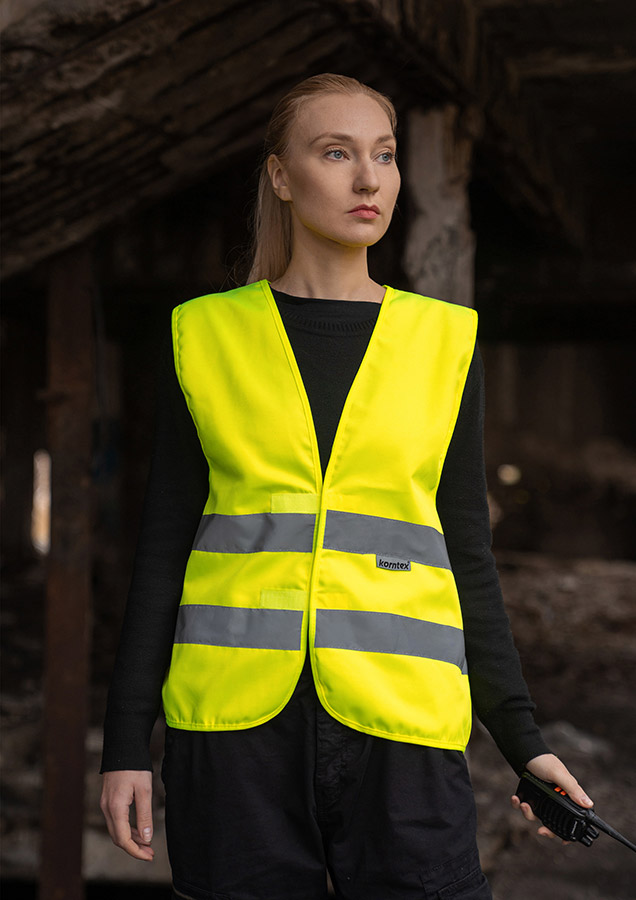 Korntex® Warnweste „Goeppingen“ aus Baumwollmischgewebe - Signal-Orange - L Korntex® Warnweste „Goeppingen“ aus Baumwollmischgewebe - Signal-Orange - L