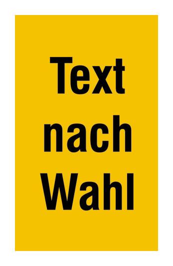 PROTECT - widerstandsfähiges Warnschild - mit individuellem Text und Farbe