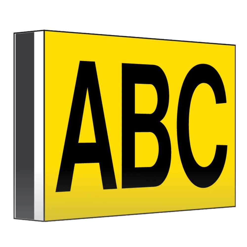 Regal- und Gangschild abgewinkelt - mit Magnetstreifen - in vielen Größen - einseitiger oder beidseitiger Druck