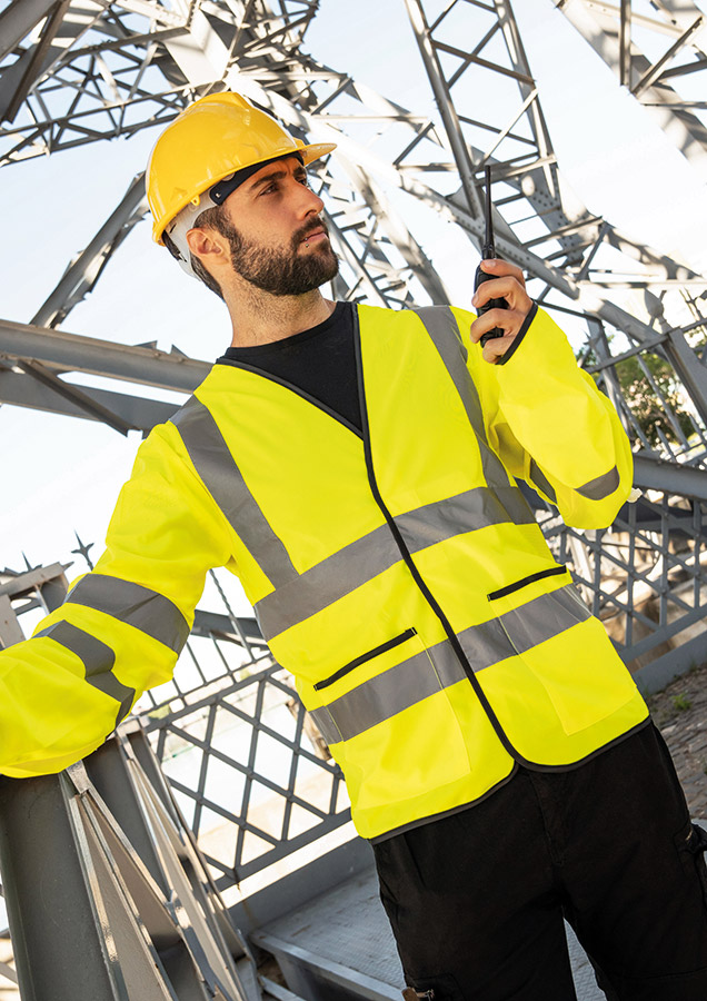 Korntex® Hi-Vis Leichte Warnjacke „Andorra“ - Signal-Gelb - 3XL