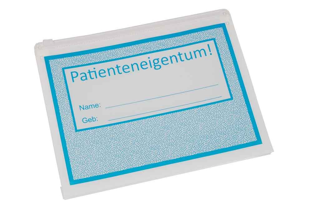 Patientenwertsachentasche - hygienischer Gleitverschlussbeutel Patientenwertsachentasche - hygienischer Gleitverschlussbeutel