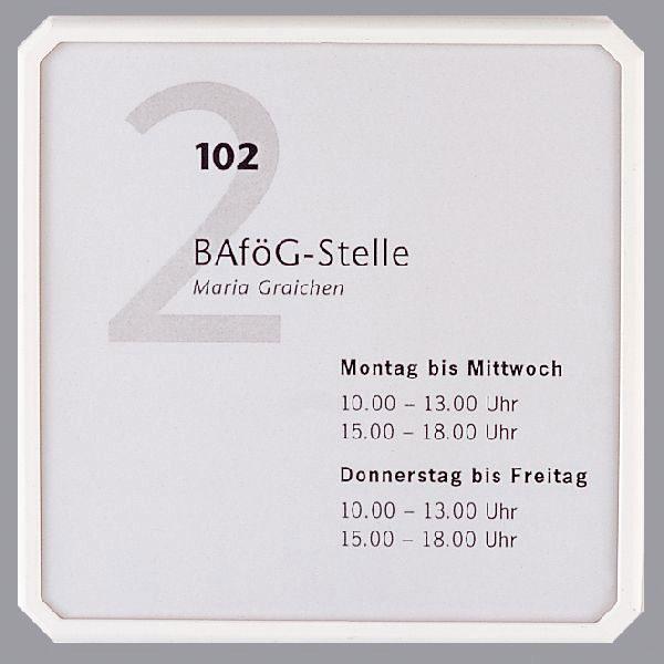 40-12-106-0-00-058-vario-sign-turschild-futur-rahmen-abs-kunststoff-achteckig-weiss-vs2100-2b263a VARIO SIGN Türschild Rondo oder Futur - hochwertiger ABS-Kunststoffrahmen - 6 Farbvarianten