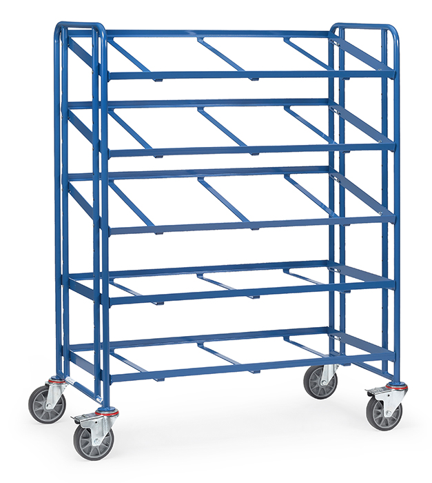 1383_fetra_Eurokastenwagen-20ec5c Eurokastenwagen - offene Rahmen - 5 Ladeflächen L 1240 x B 610 mm - Tragkraft 400 kg