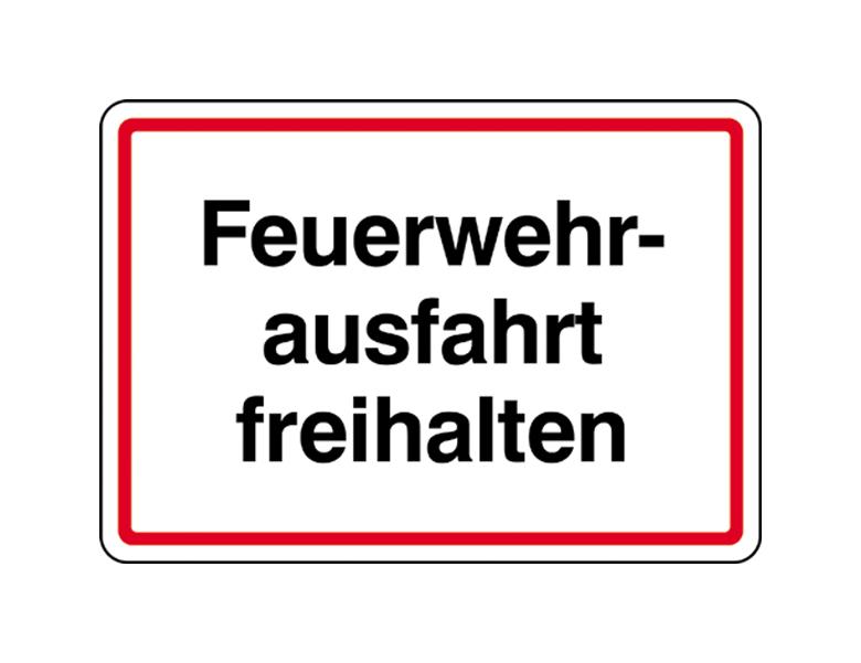 Hinweisschild - Feuerwehrausfahrt freihalten