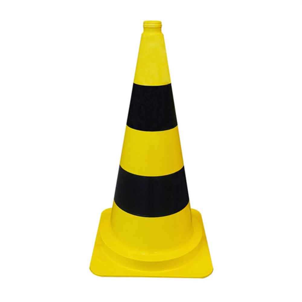 Leitkegel - Tagesleuchtend - Höhe 75 cm - Gelb/Schwarz - einfache Ausführung Leitkegel - Tagesleuchtend - Höhe 75 cm - Gelb/Schwarz - einfache Ausführung