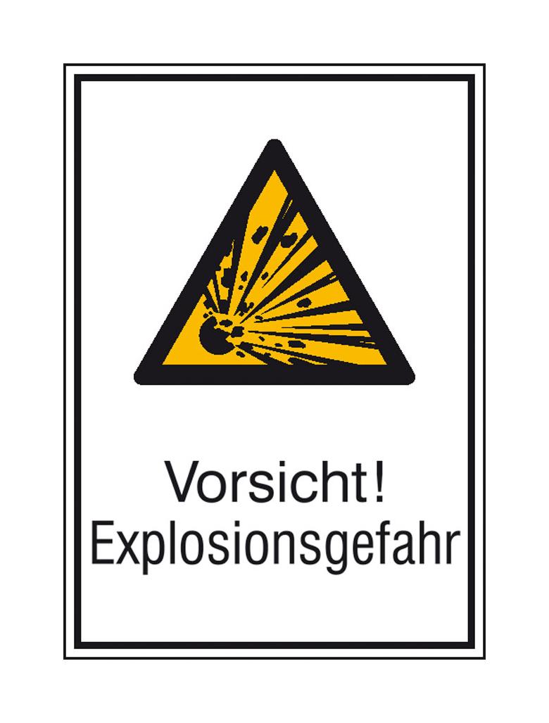 Warn-Kombischild - Vorsicht! Explosionsgefahr