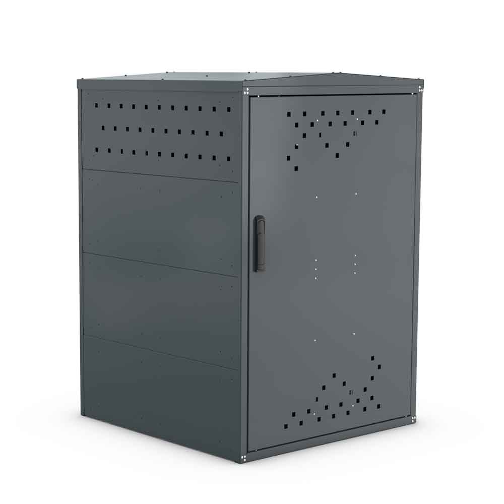 Rollatorbox G - Stahlblechkonstruktion mit Giebeldach Rollatorbox G - Stahlblechkonstruktion mit Giebeldach