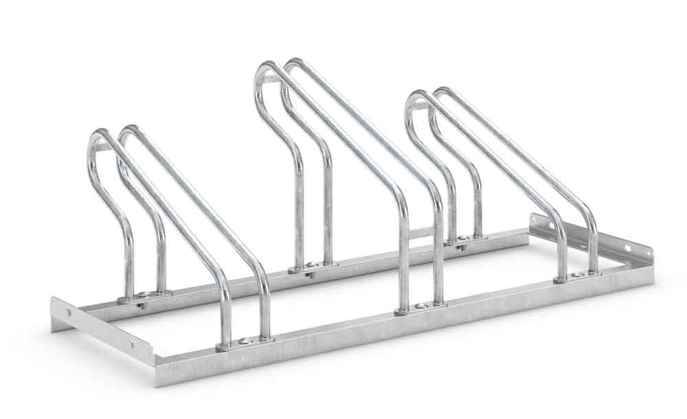 Fahrrad-Anlehnparker 2000 - Radabstand 350 mm - einseitig - 6 verschiedene Breiten Fahrrad-Anlehnparker 2000 - Radabstand 350 mm - einseitig - 6 verschiedene Breiten