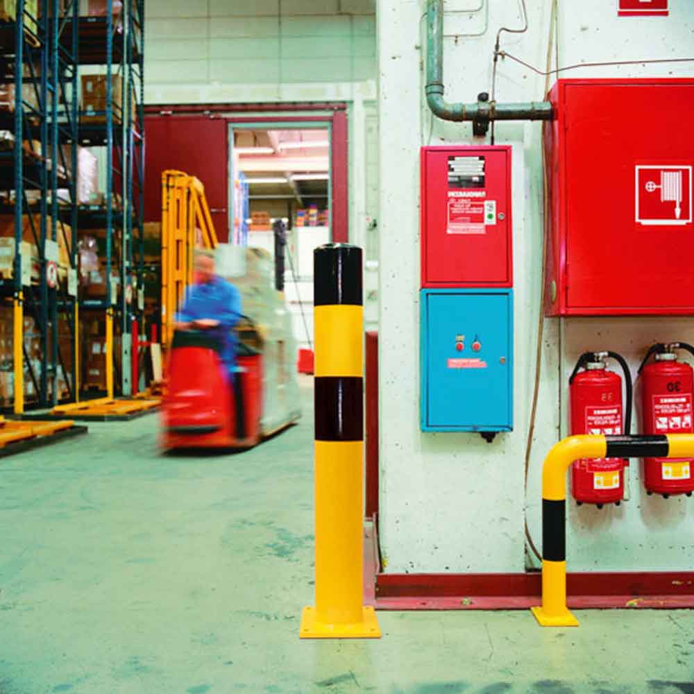 Rammschutzpoller - hochbelastbarer Gütestahl - zum Aufdübeln oder Einbetonieren Rammschutzpoller - hochbelastbarer Gütestahl - zum Aufdübeln oder Einbetonieren