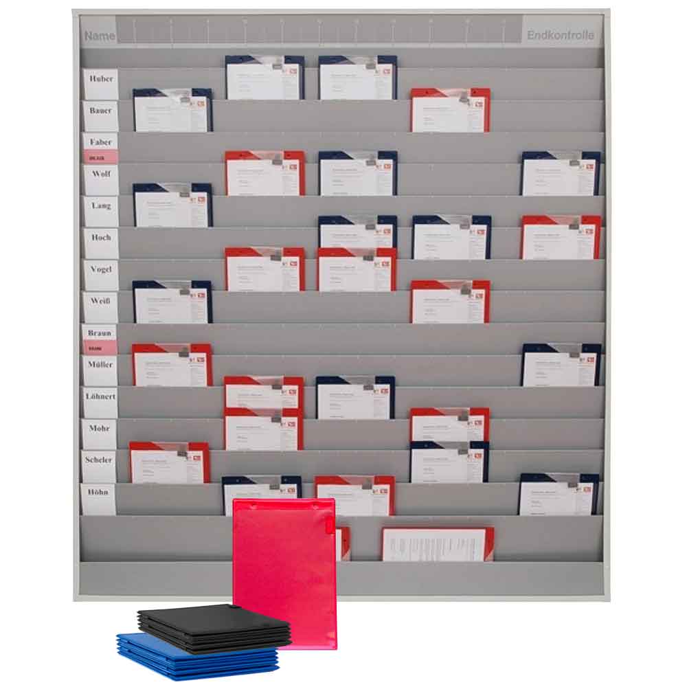90-20-100-4-30-03-002-plantafelset-zeitstrahl-din-a4-75-belege-fbede4 Plantafel-Set - mit Zeitstrahl - für DIN A4 - für 75 Aufträge + 80 Taschen