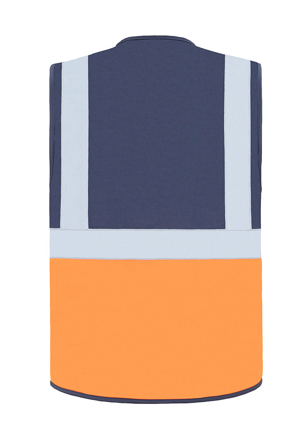 Korntex® Warnweste „Berlin“ - Multifunktional mit Taschen - Waldgrün/Signal-Gelb - XXL