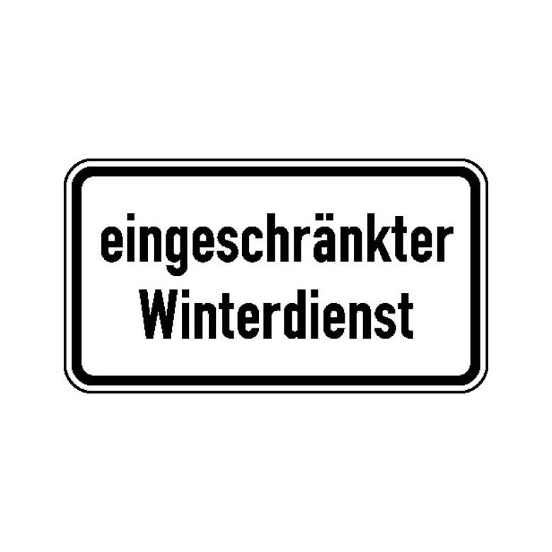 Zusatzzeichen - eingeschränkter Winterdienst - 2 Größen