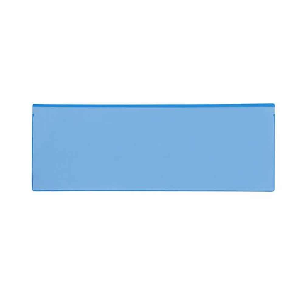 Magnetische Etikettentaschen - 2 Magnetstreifen - 325 x 120 mm - Blau