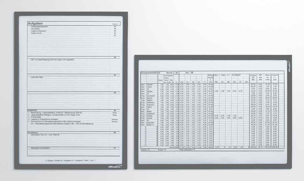 Infotaschen magnetisch haftend für Formate DIN A6 bis DIN A1 - 11 Farben