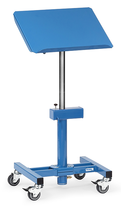 3291-7e0f54 Materialständer - Ladefläche L 510 x B 410 mm - Höhenverstellbar 720 - 1070 mm - Absenkdämpfung