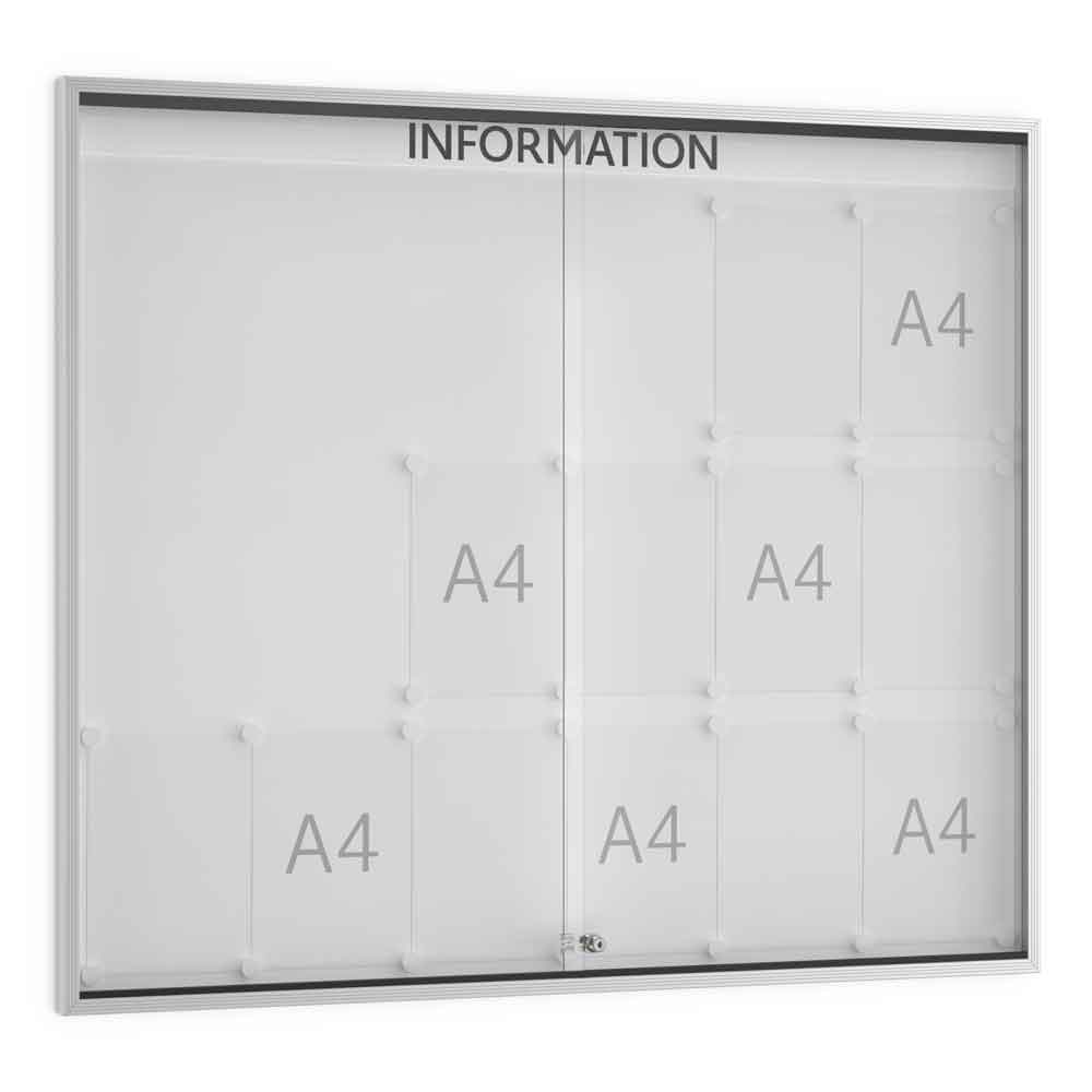Schaukasten Super-Tafel L - 18 x DIN A4 - für Innenbereiche