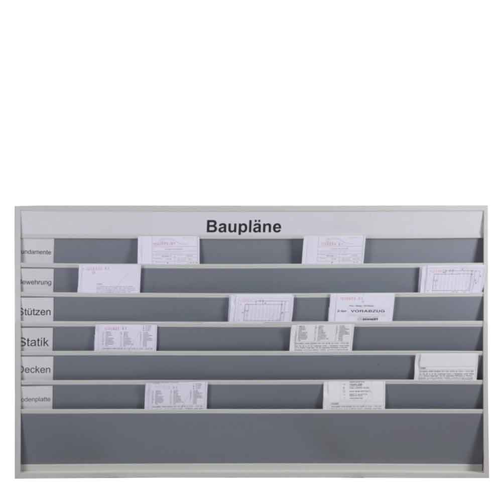 Planungstafel groß - 30 x DIN A4 - mit Beschriftung "Baupläne"