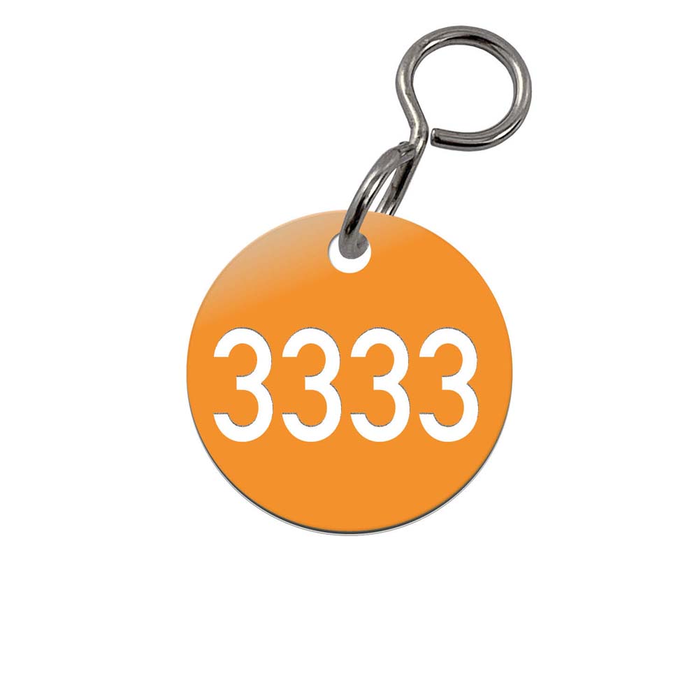Zahlenmarken - Kunststoff - 4-6 stellig nummeriert - mit S-Haken