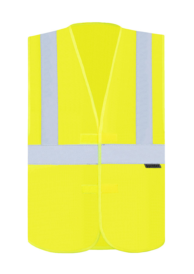 Korntex® Warnweste „Bremen“ - Drei Reflexstreifen - Signal-Gelb - XXL Korntex® Warnweste „Bremen“ - Drei Reflexstreifen - Signal-Gelb - XXL