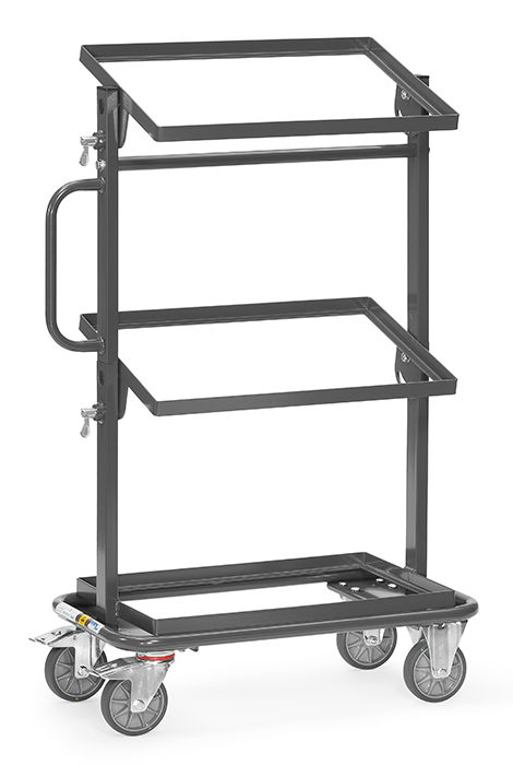 92910-b1c1cd ESD-Beistellwagen - offener Rahmen ohne Platten - 2 Ladeflächen neigbar - Tragkraft 200 kg