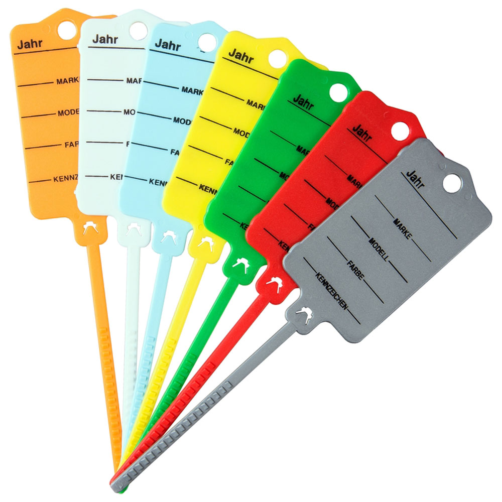 20-30-031-1-00-01-002-schluesselanhaenger-rasterband-farben-e65359 Schlüsselanhänger-Set - Rasterband - 200 Stück + 2 Spezialstifte