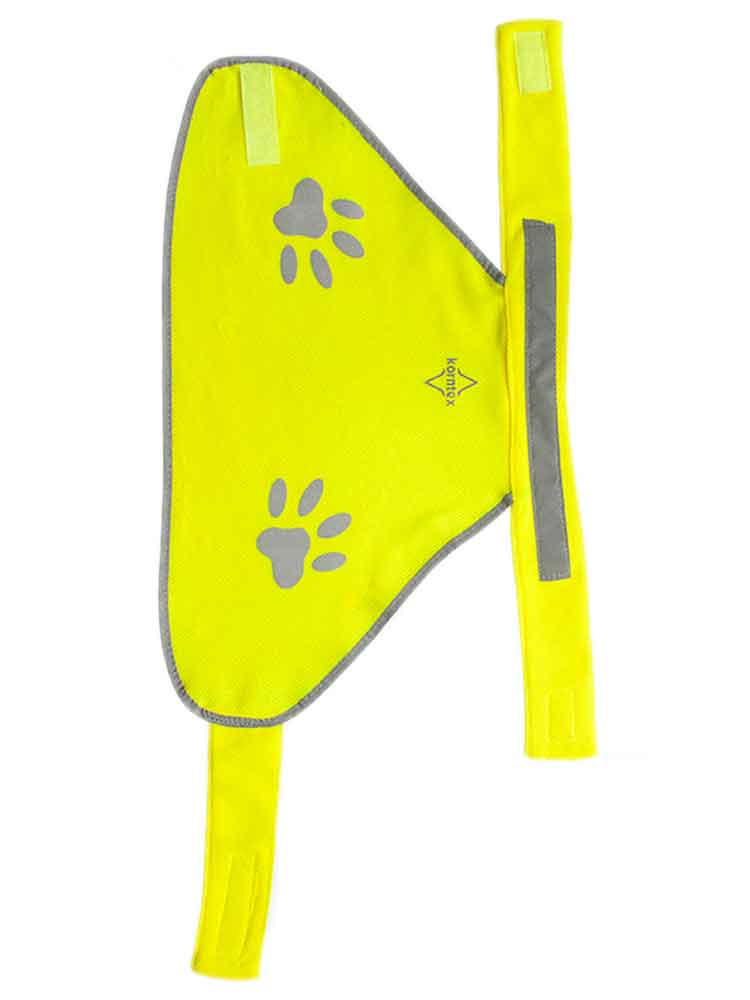 Hundewarnweste - 3 Größen - in Gelb - mit Werbeanbringung