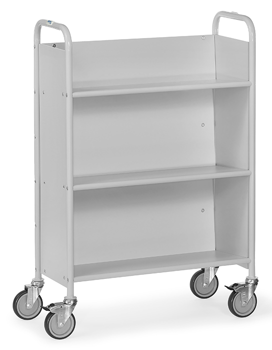 4891-ca8404 Bürowagen - mit Rückwand - 3 Ladeflächen 770 x 320 mm - Tragkraft 150 kg