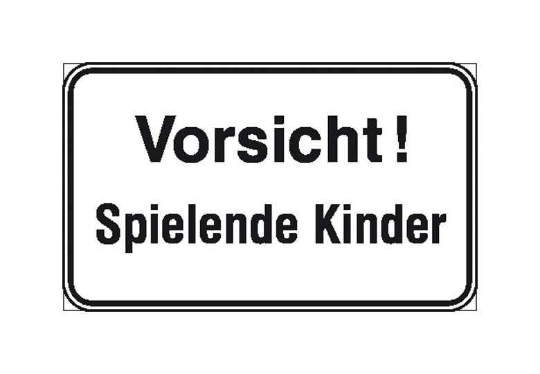 Hinweisschild - Wald- und Freizeitanlagen - Vorsicht! Spielende Kinder