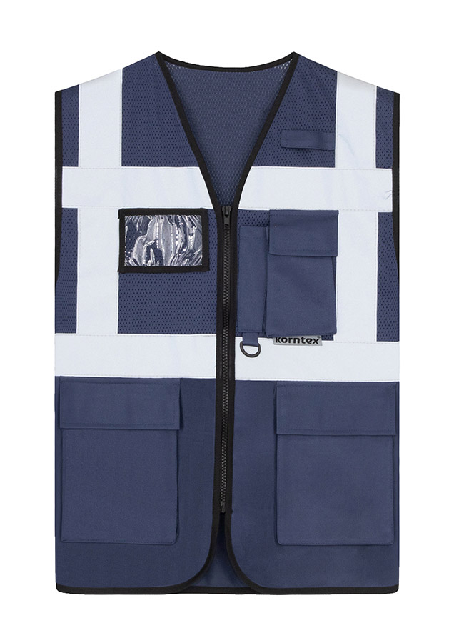 Korntex® Mesh Multifunktionsweste „Athens“ - Marineblau - XXL