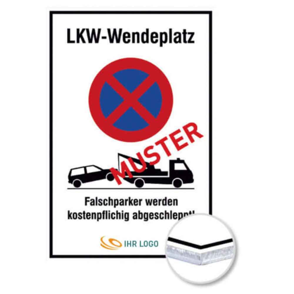 Individuelles Parkplatzschild - mit Ihrem Logo/Text Individuelles Parkplatzschild - mit Ihrem Logo/Text