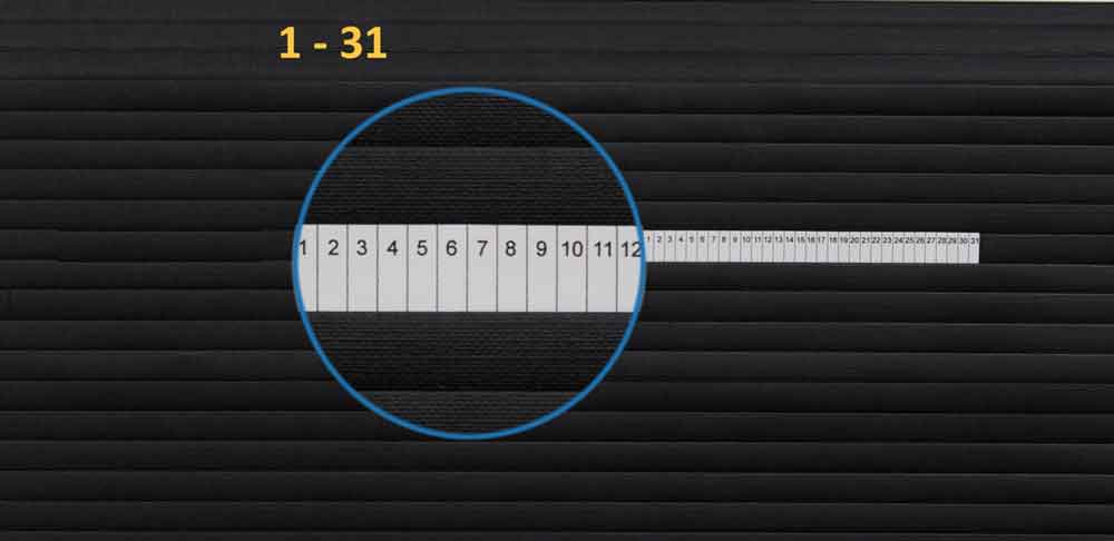 Skalen - 4 mm Strichabstand - für Planrecord-Stecktafel - 6 Ausführungen