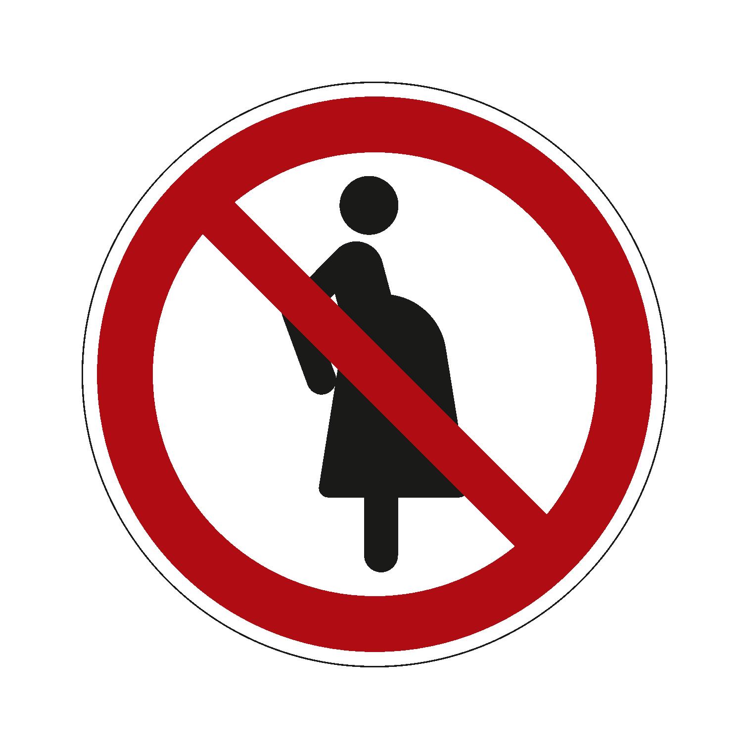 Verbotsschild - Für schwangere Frauen verboten