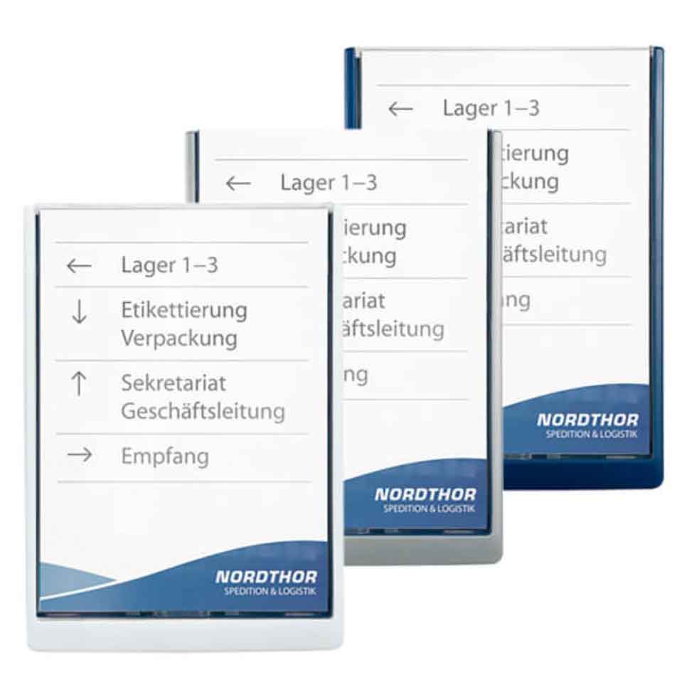 CLICK SIGN Türschild - hochwertiger Kunststoff - herausziehbares Sichtfenster - in 4 Größen