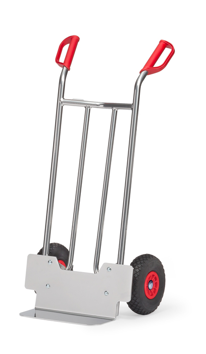 Aluminium-Stapelkarre - 3 Radausstattungen - Höhe 1150 mm - Schaufeltiefe 150 mm - Tragkraft 150 kg