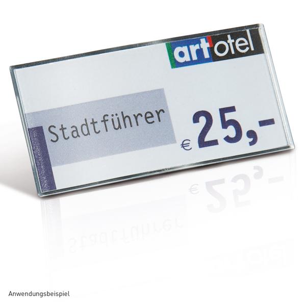 40-12-161-0-00-058-ocean-tisch-preisaufsteller-l-aufsteller-einseitig-lesbar-halterung-aus-aluminium-oc1005-y-01-ea3095 OCEAN Namensschild - mit Anstecknadel und Magnetclip