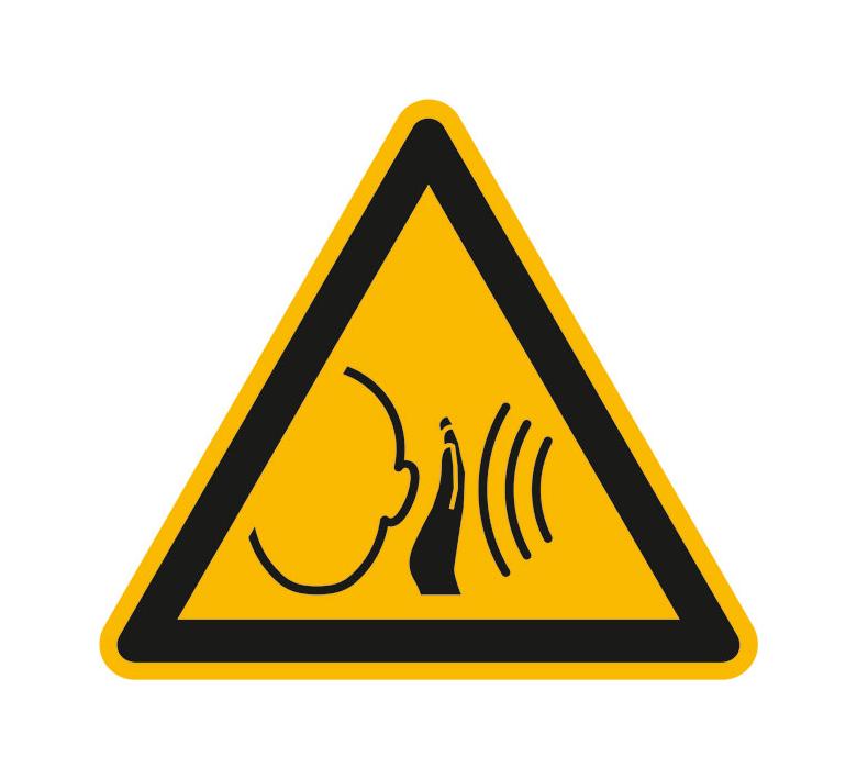 Warnschild - Warnung vor unvermittelt auftretendem Geräusch