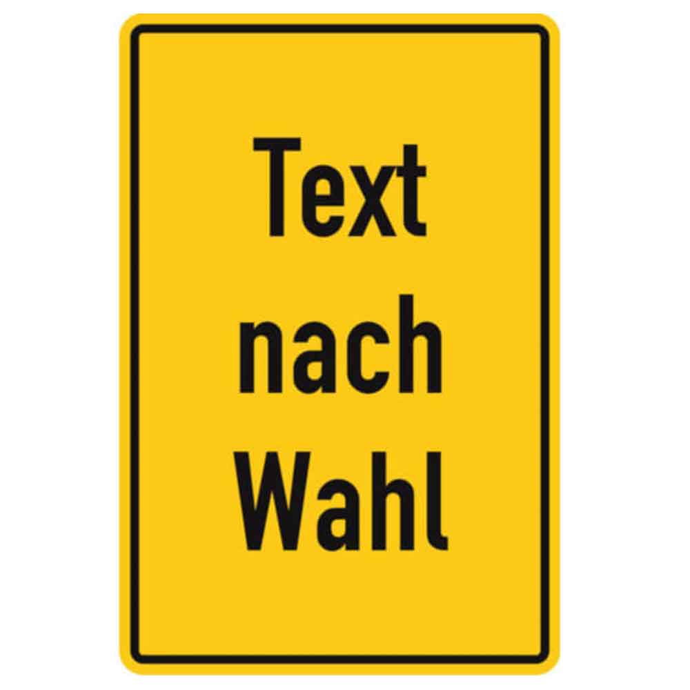 Individuell gefertigtes Folienschild - in vielen Größen - mit Wunschtext und Grundfarbe nach Wahl Individuell gefertigtes Folienschild - in vielen Größen - mit Wunschtext und Grundfarbe nach Wahl
