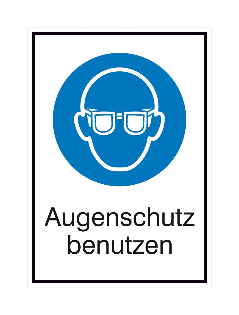 Gebots-Kombischild - Augenschutz benutzen