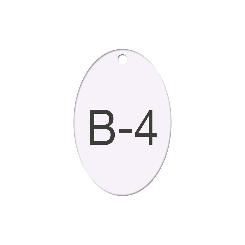 marken-aluminium-oval-bohrung-alle-varianten5-bf8447 Schlüsselanhänger - Ovalform - Alu Silber matt - "Alpha-Numero" - mit Bohrung