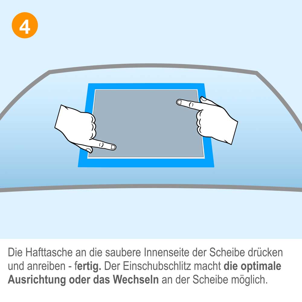 Hafttasche für DIN A4 Blau