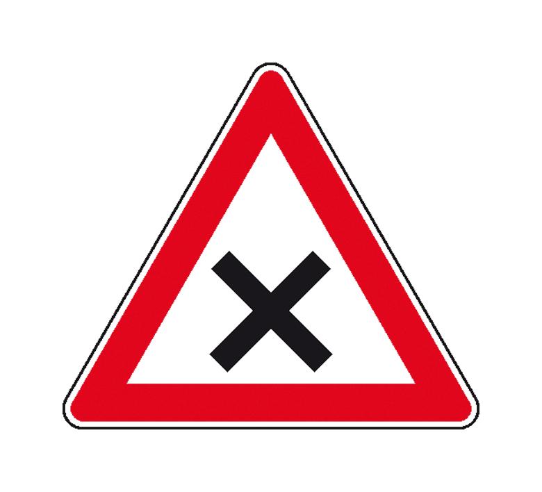 Verkehrszeichen - StVO - Kreuzung oder Einmündung mit Vorfahrt von rechts - 2 Größen
