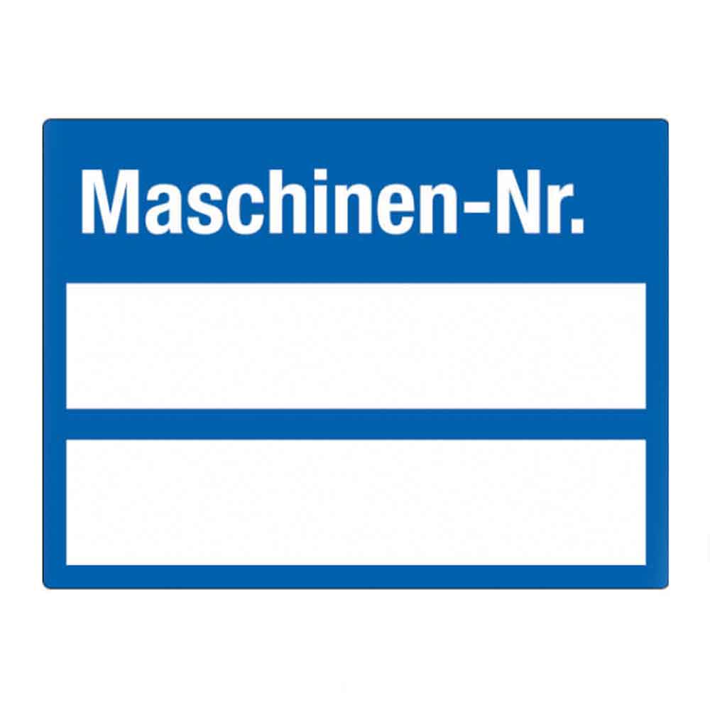 Inventar-Etikett - Maschinen-Nr. - VOID-Folie auf Bogen - mit 2 Beschriftungsfeldern